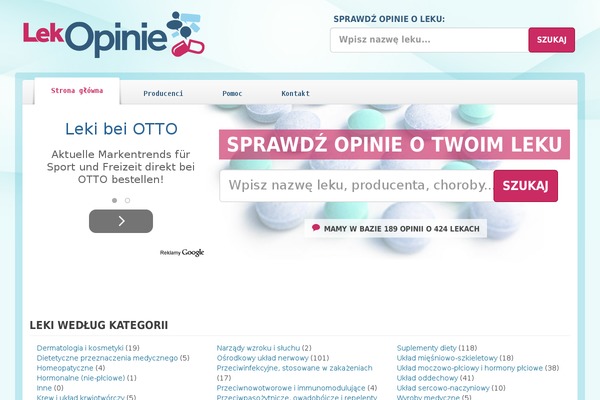 lekopinie.pl site used Lekopinie