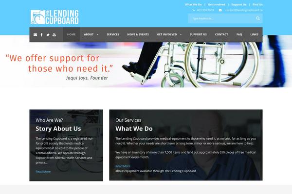 lendingcupboard.ca site used Charity Hub v1.02