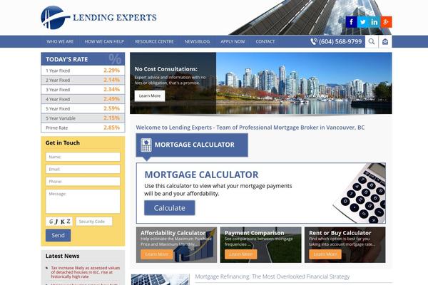 lendingexperts.ca site used Lending