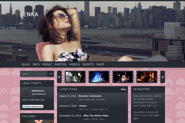 lenkamusic.com site used Lenka-music