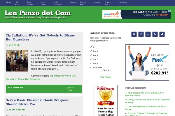Site using Widget Post Slider plugin