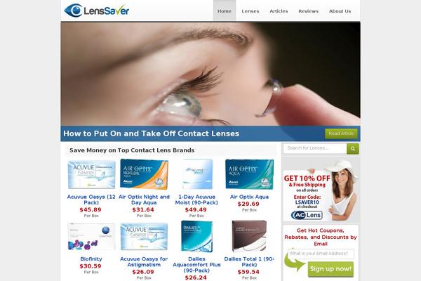 lens-saver.com site used Lens-saver