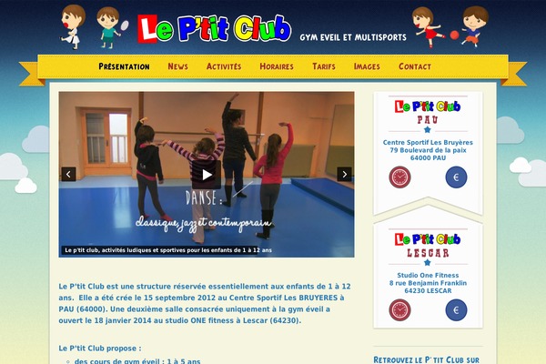 Kiddo theme site design template sample