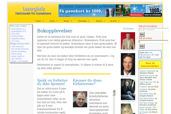 leserglede.com site used Bluegrace