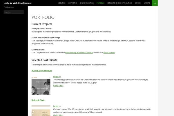 lesliew.com site used Movement