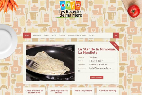 Ingredients theme site design template sample