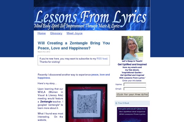 lessonsfromlyrics.com site used LiasBlueWorld