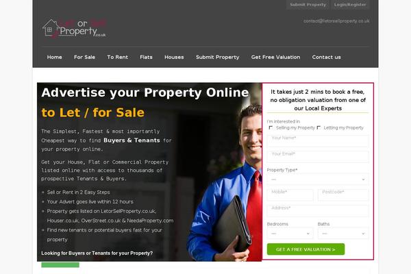 Realty theme site design template sample