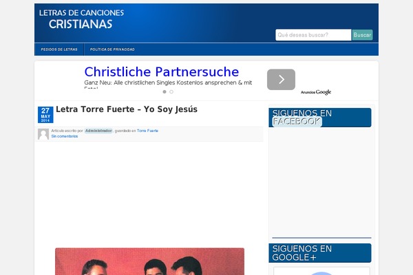 letrasdecancionescristianas.com site used Beegee