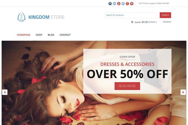 Kingdom theme site design template sample