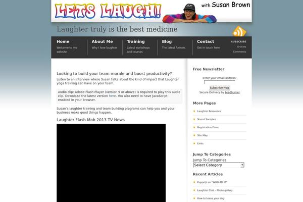 letslaugh.net site used Organic Theme