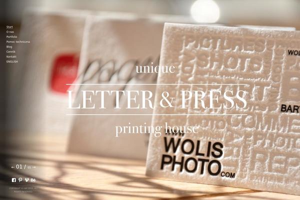 letterandpress.com site used Skylab