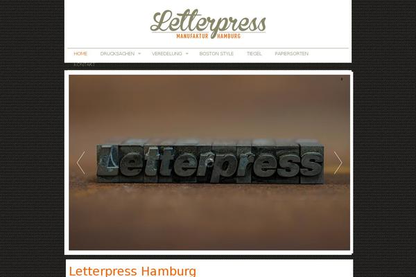 letterpress theme websites examples