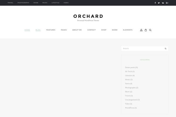 Orchard theme site design template sample