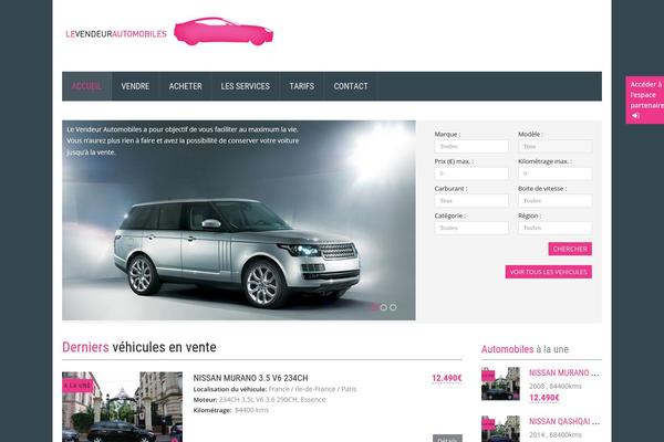 Automobile theme site design template sample