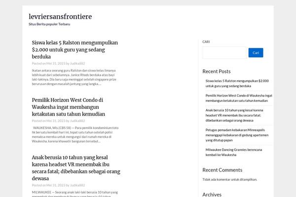 Blogi theme site design template sample