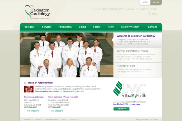 lexcardio.com site used Physpracticetheme