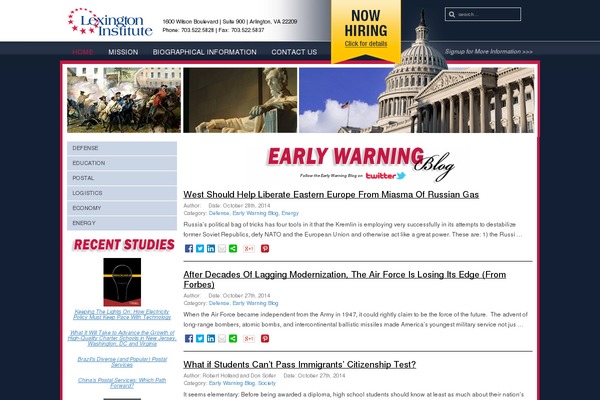 lexingtoninstitute.org site used upBootstrap3WP