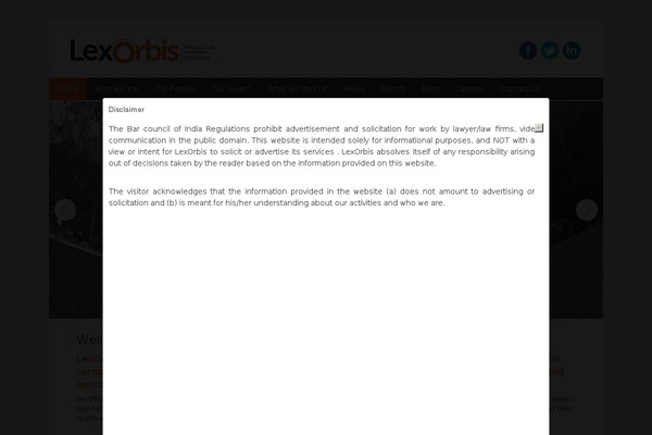 Site using Disclaimer-popup plugin