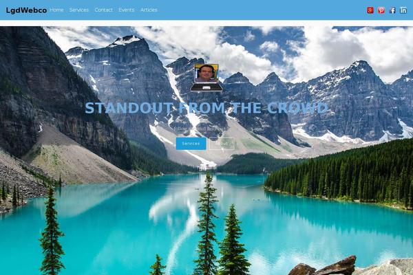 Tesseract theme site design template sample