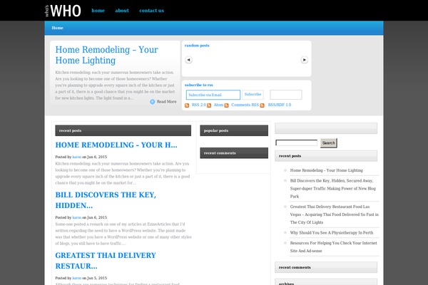 WhosWho theme site design template sample