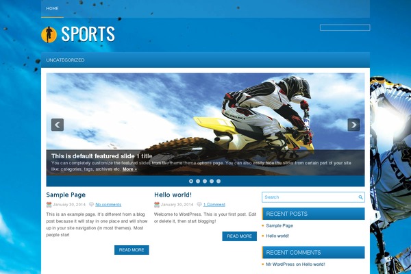 Sports theme site design template sample