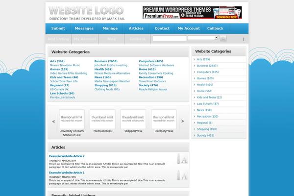 Directorypress theme site design template sample