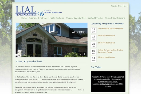 Ecclesia theme site design template sample