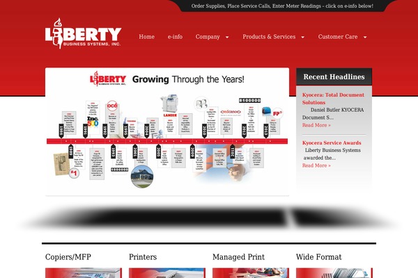 Liberty theme site design template sample