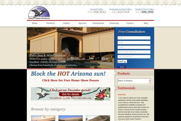 Liberty theme site design template sample