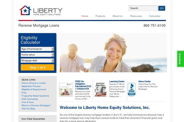 libertyreversemortgage.com site used Brisk-child
