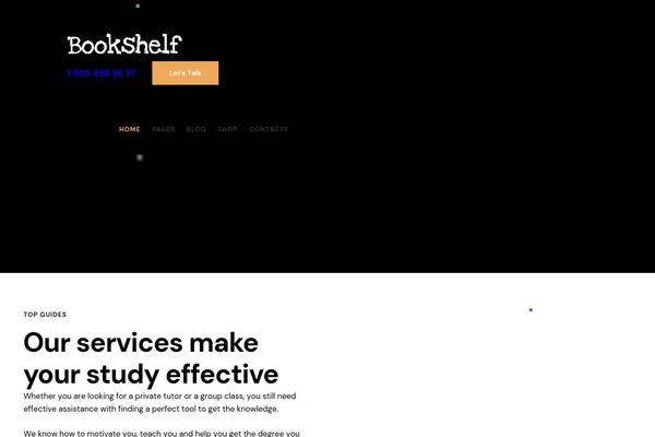 Bookshelf theme site design template sample