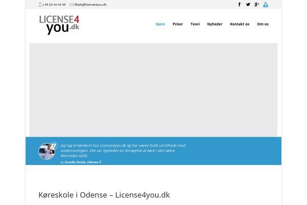 license4you.dk site used Drivingschool