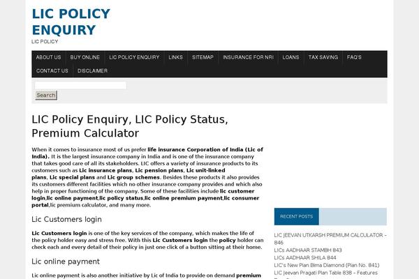 licpolicyenquiry.com site used Mh_newsdesk-child