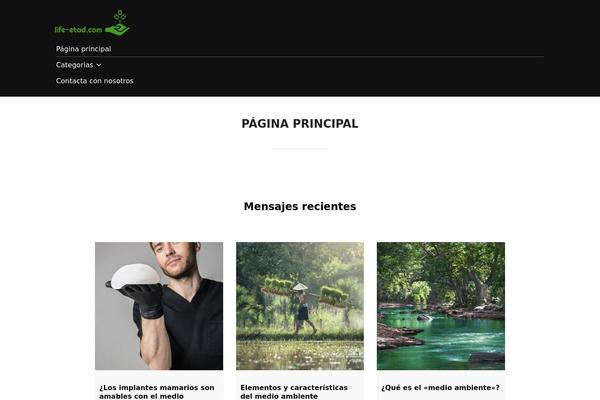 Inspiro theme site design template sample