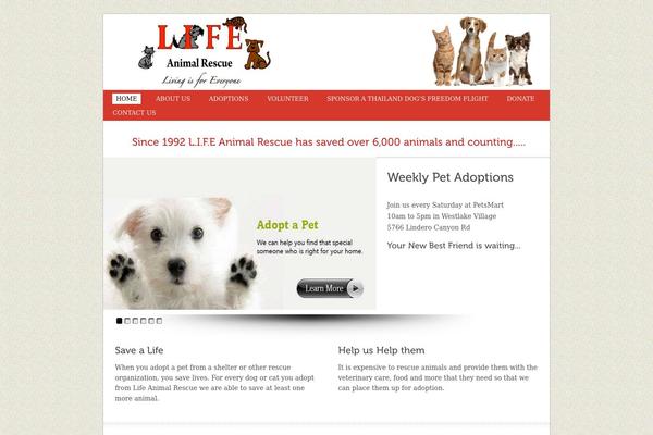 lifeanimalrescue.org site used Squirreltheme