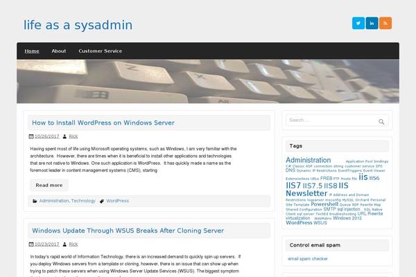 Site using WP Socializer plugin