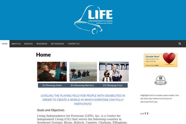 Life theme site design template sample