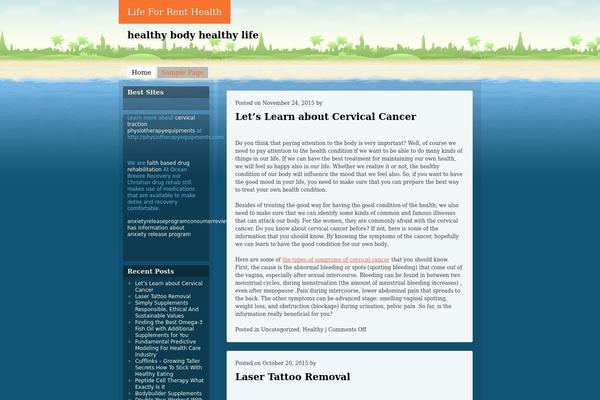 Beach theme site design template sample