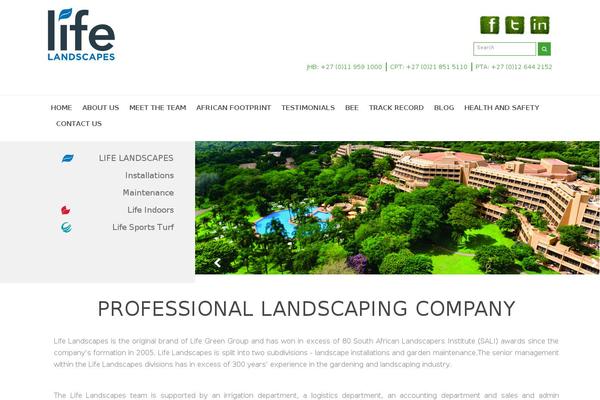 lifelandscapes.co.za site used Theme45825