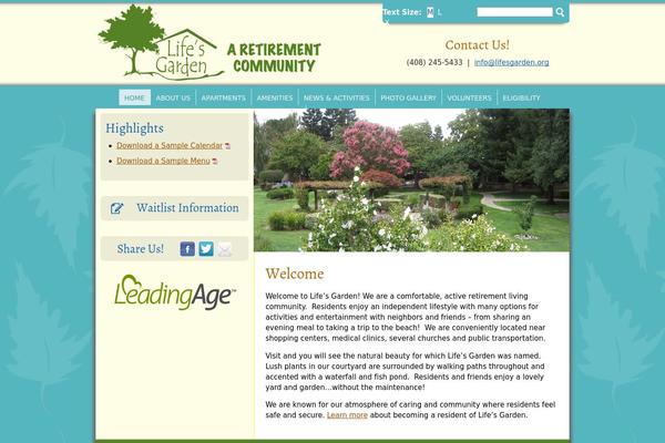 Site using Enlarge Text plugin
