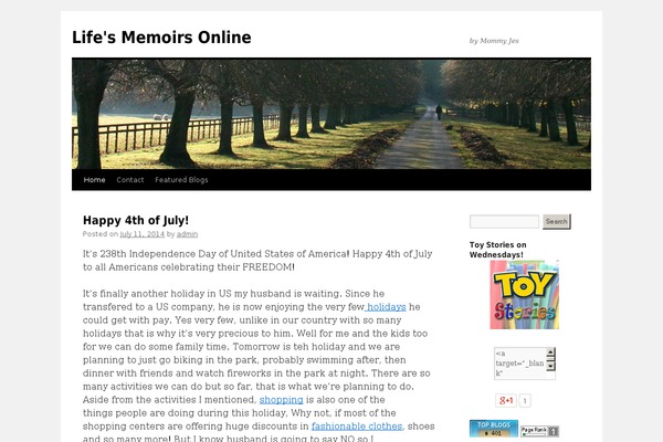 Twenty Ten theme site design template sample