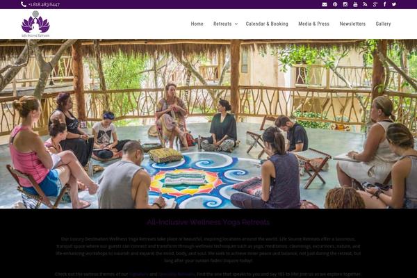 Site using Retreat Booking Guru Connect plugin