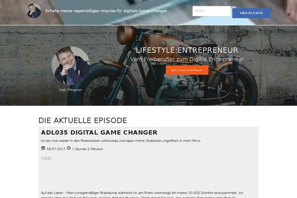 Site using Podlove Podcast Publisher plugin