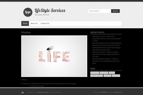Simple Catch theme site design template sample