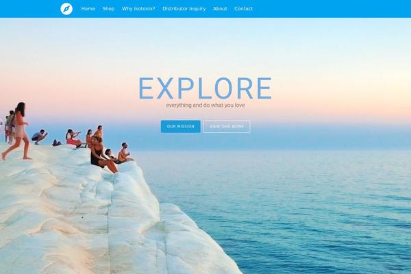 Tesseract theme site design template sample