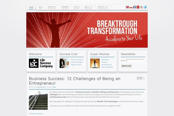 Balance theme site design template sample