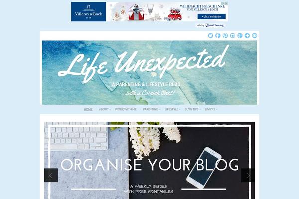Fascinate theme site design template sample