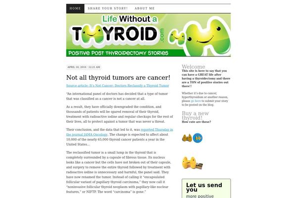 lifewithoutathyroid.com site used Pilcrow