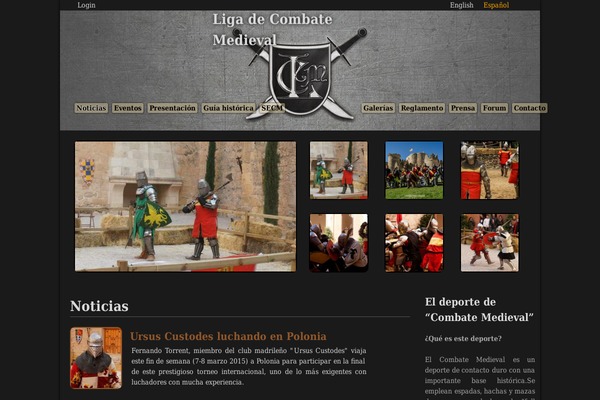 ligadecombatemedieval.com site used Kontrast